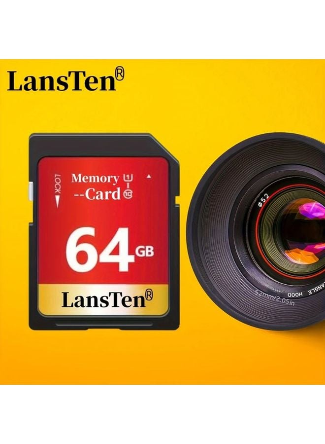 LansTen بطاقة ذاكرة عالية السرعة 64 جيجابايت فئة 10 للكاميرا سعة الفيديو - Image 5
